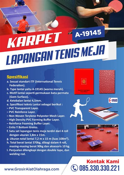 Jual Karpet Lapangan Tenis Harga Grosir Pabrik - Grosir Alat Olahraga