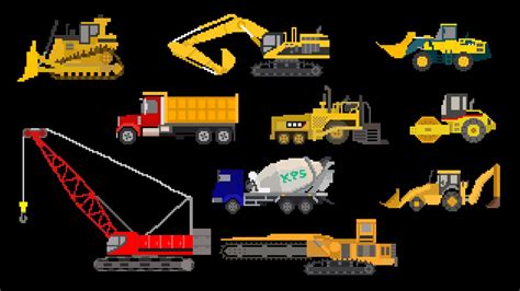 Construction Vehicles - Trucks Equipment - The Kids' Picture - Clip Art Library