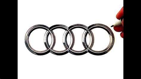 How To Draw The Audi Logo Symbol Emblem Youtube Audi Logo | Images and ...