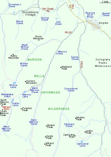 Maroon Bells Area Map - Maroon Bells CO • mappery