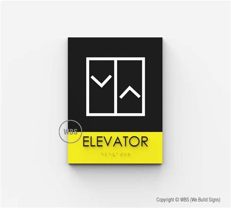 Elevator Sign - HOR 02 | Sign design, Wayfinding design, Environmental graphic design