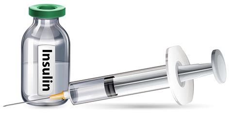 An Insulin and Syringe on White Background 299460 Vector Art at Vecteezy