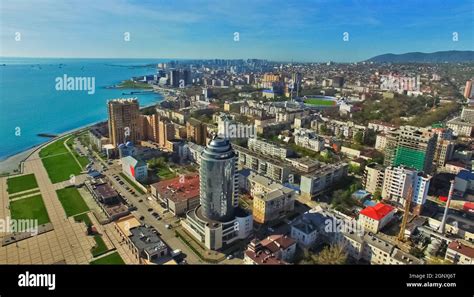 sea bay near the city of Novorossiysk. Beaches and port Stock Photo - Alamy