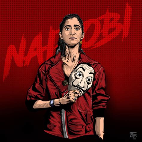 Nairobi Money Heist Illustration Wallpaper, HD TV Series 4K Wallpapers ...