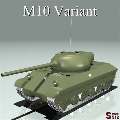 3d wwii tank destroyer m10 model