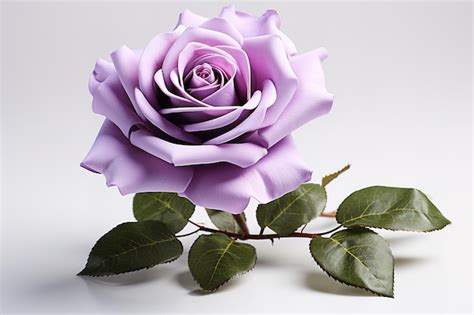 Premium Vector | Purple rose flower on white isolated background with ...