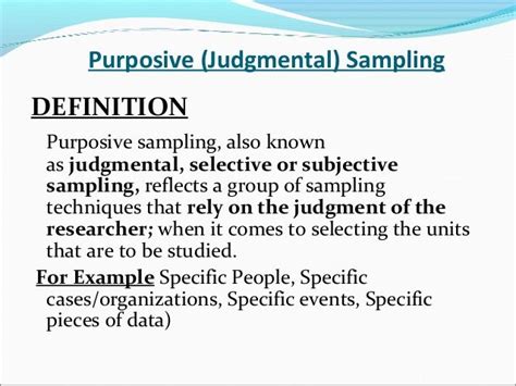 What is Purposive Sampling