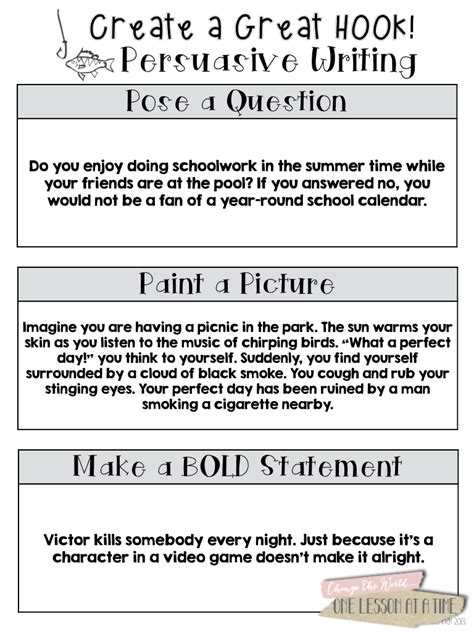 How to write a hook for a persuasive essay - Essay Hook: 13 Effective Sentences