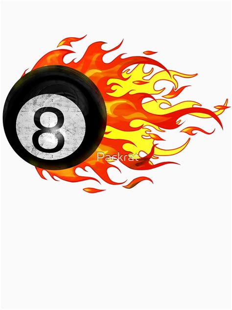 "Flaming 8 Ball" T-shirt for Sale by Packrat | Redbubble | billiard t-shirts - pool t-shirts - 8 ...