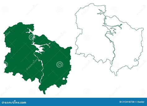 Bilaspur District Himachal Pradesh State, Republic Of India Map Vector ...