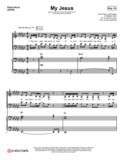 My Jesus Sheet Music PDF (Anne Wilson) - PraiseCharts