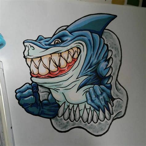 Pin by Tanner Lillie on 購物清單 | Shark art, Drawings, Cartoon shark tattoo