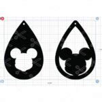 Mickey TearDrop Earring SVG DXF