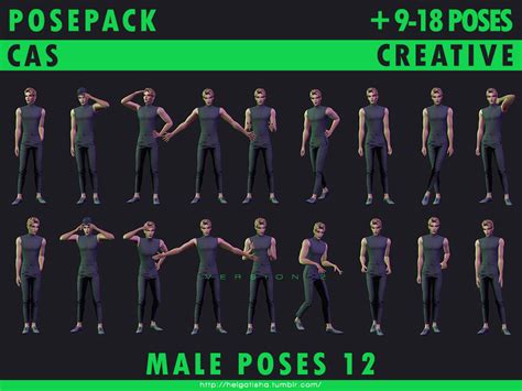 The Sims Resource - Male poses 12 Posepack and CAS