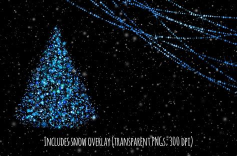 Glowing Christmas tree clipart By Paper Farms | TheHungryJPEG