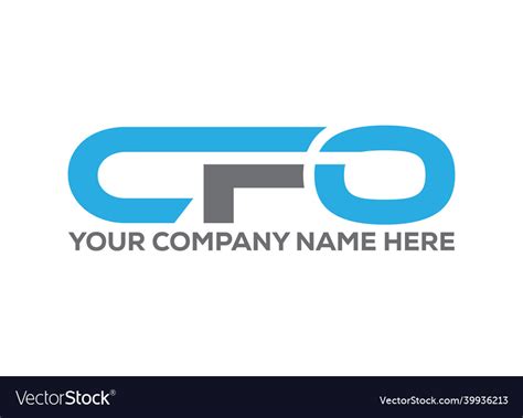 Initial letter cfo logo or icon design Royalty Free Vector