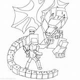 Ender Dragon Coloring Pages Line Drawing  XColoringscom sketch template