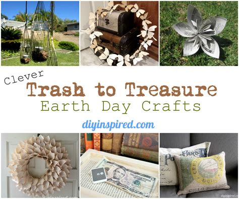 Clever Trash to Treasure Earth Day Crafts - DIY Inspired