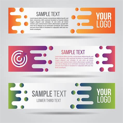 Lower third colorful design template set 830173 Vector Art at Vecteezy