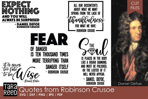 Quotes from Robinson Crusoe - SVG and Cut Files for Crafters (311965) | Cut Files | Design Bundles