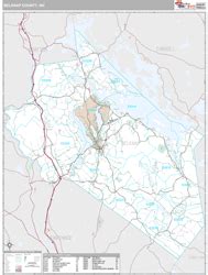 Belknap County, NH Wall Map Premium Style by MarketMAPS