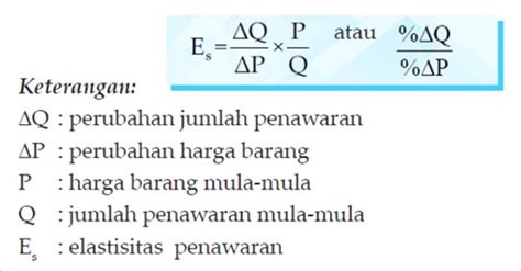 Rumus Elastisitas Permintaan Dan Penawaran - Rajin Belajar