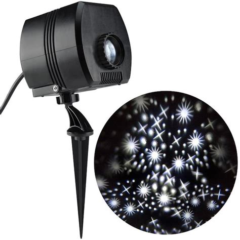 Gemmy Lightshow Twinkling White LED Fairy Dust Christmas Indoor/Outdoor Light Show Projector in ...