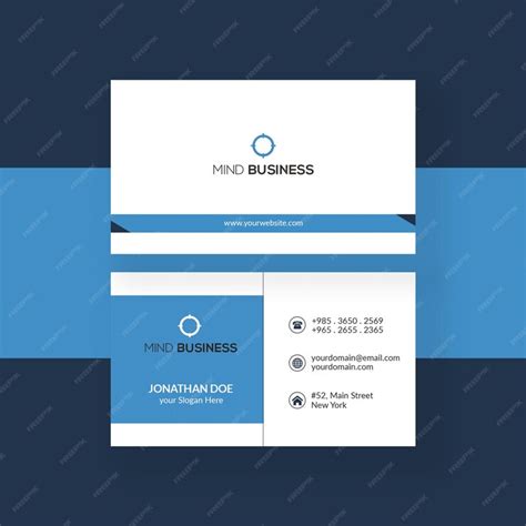 Premium PSD | Minimalist business card template with Modern design