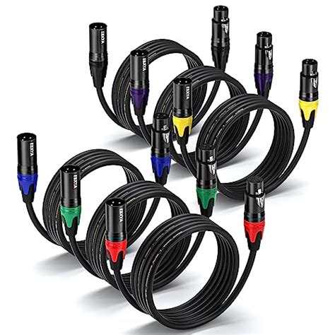 Snapklik.com : XLR Cables, 1.5 Feet 6-Pack XLR Male To Female ...