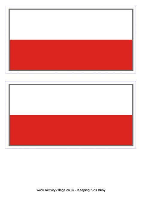 Poland Flag - Download this free printable Poland template A4 flag, A5 flag, 8 and 21 flags on ...