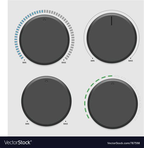 Four volume dial Royalty Free Vector Image - VectorStock