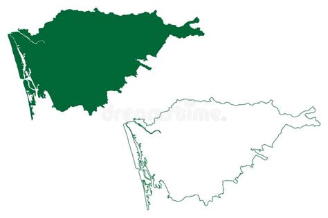 Ernakulam City of India Map Vector Illustration, Vector Template with Outline Graphic Sketch ...