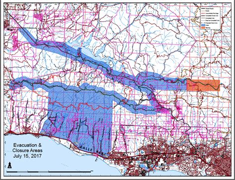 Santa Barbara Fire Evacuation Map - Maps Model Online