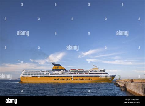 Ferry to Sardinia, Golfo Aranci, Sardinia, Italy Stock Photo - Alamy