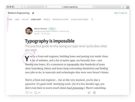 The Medium typography