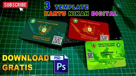 GRATIS TEMPLATE KARTU NIKAH PSD - YouTube