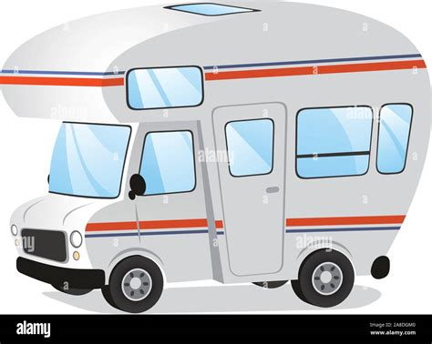 Mobile home Motorhome Caravan Trailer Vehicle, vector illustration cartoon Stock Vector Image ...