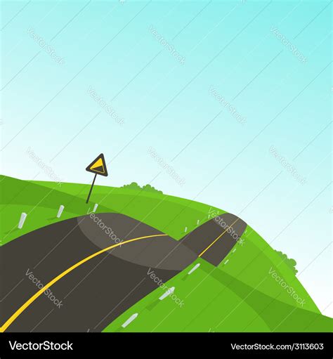 Steep road Royalty Free Vector Image - VectorStock