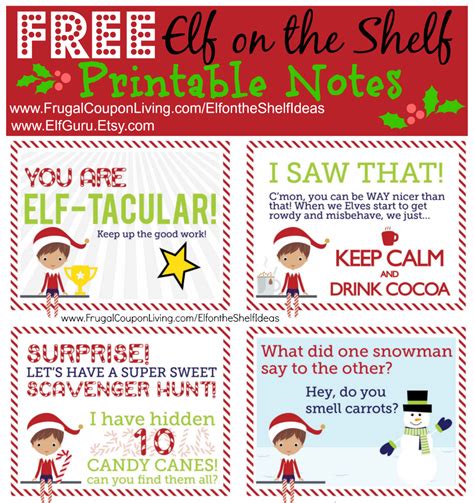 FREE Elf on the Shelf Notes | Elf on shelf notes, Elf notes, Elf on the shelf