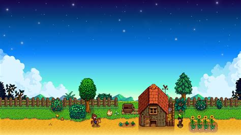 Stardew Valley, farm, stars, pixel art, HD Wallpaper | Rare Gallery