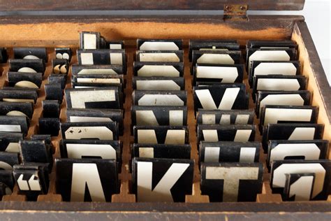 Vintage Industrial Metal Sign Letters in Original Wooden Box, 537 lett – ThirdShiftVintage.com