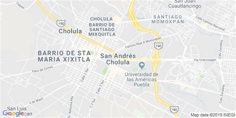 Mapa de San Andres Cholula, Puebla - Mapa de Mexico