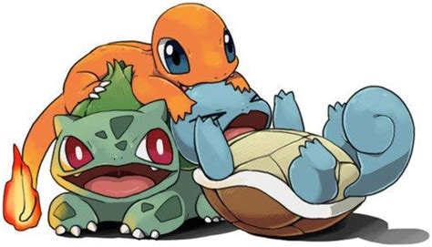 Pokémon Fan Art: Charmander, Bulbasaur and Squirtle | Pokemon bulbasaur, Cute pokemon, Pokemon