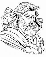 Thor God Of Thunder Coloring Pages  Norse Mythology sketch template