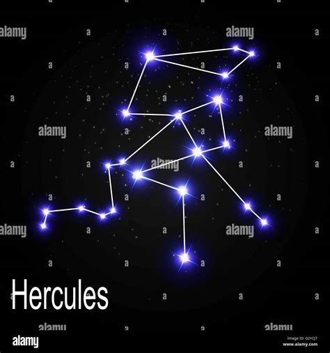 Hercules Constellation with Beautiful Bright Stars on the Backgr Stock Vector Image & Art - Alamy