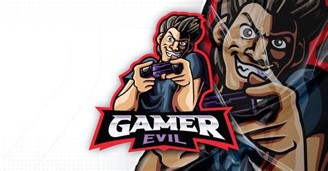 Gamer Evil Mascot Logo Design, Logos ft. gamer & gaming - Envato Elements