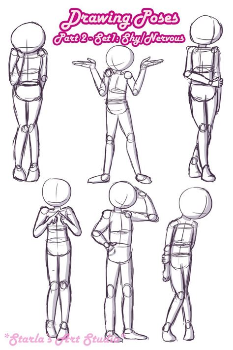 Shy Poses: Here is a quick reference page for shy or nervous poses. For ...