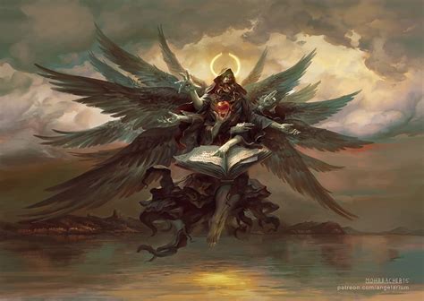 Azrael, Angel of Death - Art by Peter Mohrbacher - Angelarium | Картины с ангелом, Фэнтези ...