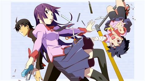 anime, Monogatari Series, Kanbaru Suruga, Araragi Koyomi, Senjougahara Hitagi Wallpapers HD ...