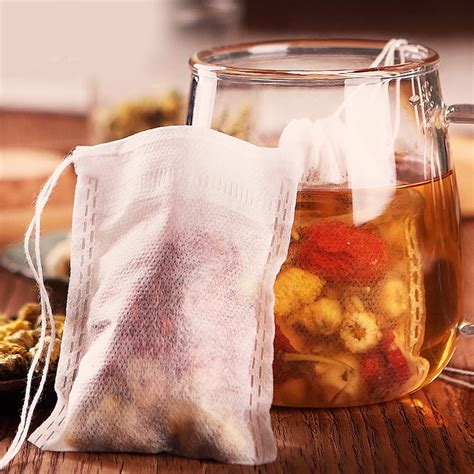 100Pcs/Lot Teabags 5.5 x 7CM Empty Scented Tea Bags With String Heal ...